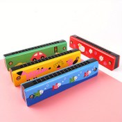Resim 1/2 adet Ahşap Boyalı Oyuncak Müzik Aleti Oyna16-Delikli Harmonika Ebeveyn-Yaşlılar Bulmaca Oyuncakları Çocuk Hediyesi için (Rastgele Renk) Cadılar Bayramı, Noel Hediyesi 522187580 