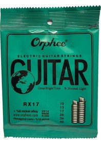 Resim Orphee Rx17 Elektro Gitar 10-46 Numara Tel Seti-Pena 