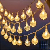 Resim 20/ 50/ 100 LED Güneş Enerjili Işıklı Dizeler, 8 Aydınlatma Modlu Dış Mekan Kristal Top Işıkları, Güneş Çiçek Peri Işıkları, Kabarcık Top Işıklar, Halloween Dekoratif Işıklar, Bahçe ve Avlu İçin Dış Mekan Süs Işıkları, Noel Günü Süslemeleri 