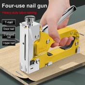 Resim 1pc Üç Amaçlı Çivi Tabancası, Metal, Manuel, Bataryasız, Ahşap İşleme, Yağlı Boya Resim Çerçevesi İçin 
