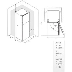 Resim Hafele Orion 635 Lt. No Frost Inox Buzdolabı 