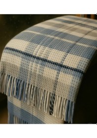 Resim Dinarsu Cozy Life Pamuklu Skoç Tv Battaniyesi 130 X 170 İnka Yeni Mavi Gri - Mavi 