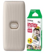 Resim Fujifilm Instax Mini Link Bej Akıllı Telefon Yazıcısı Ve 20'li Film 