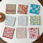 Resim Kadınlar İçin Yumuşak Kare Eşarp - Çiçek Desenli Boyun Bandı, Saç Lastiği & Baş Bandı - Günlük ve Resmi Etkinlikler için Hafif Yapışmaz Kumaş - Pastel Tonlar (Pembe, Kırmızı, Beyaz, Mavi, Turuncu, Yeşil, Mor) - Şık Boho Aksesuar - 1 Adet, Rahat Giyim, Canlı Baskılar, Nefes Alabilen Malzeme, Moda Tutkunları, Boho Tarzı, Çok Amaçlı Eşarp 