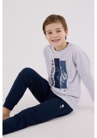 Resim U.S. Polo Assn. U.s. Polo Assn Erkek Çocuk Gri Pijama Takımı 5274-48744 Gri 