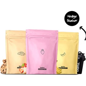 Resim Öğün Tozu (30 öğün)| 1 Cookies Dream 1 Strawberry Cake 1 Happy Banana | x1 Shaker HEDİYE 