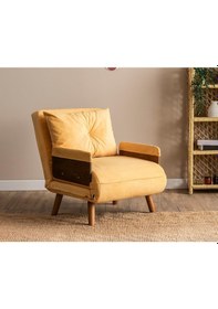 Resim Pafu Cosmo Tekli Katlanır Yataklı Koltuk - Soho Hardal Hardal 