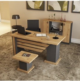 Resim KALENDER DEKOR OPHİRA-1-2-4 OFİS BÜRO MASASI TAKIMI OPH04 