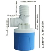 Resim Willowhaven Evrensel Sıvı Seviye Kontrol Cihazı, 6 Noktalı Dahili Su Girişi, Su Seviye Göstergesi 
