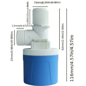 Resim Willowhaven Evrensel Sıvı Seviye Kontrol Cihazı, 6 Noktalı Dahili Su Girişi, Su Seviye Göstergesi 