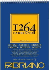 Resim Fabriano 1264 Sketch Paper Eskiz Çizim Defteri 90 G A5 60 Yp Üst 