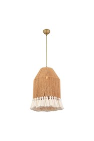 Resim Apliqa Macaron Tekli Hasır Makrome Desenli Bohem Tarzı Yatak Odası, Çocuk Odası, Koridor, Salon Sarkıt Aviz 