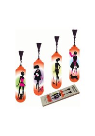 Resim Gift Hediyelik Metal Püsküllü Kitap Ayracı Seti Lady And Doggy 