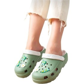 Resim Rahat Taban Eva Kadın Sandalet Su Yeşili-su Yeşili Su Yeşili 