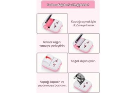 Resim Dempower Mini Taşınabilir Yazıcı Bluetooth Bağlantılı Kompakt Tasarım 1 Adet 