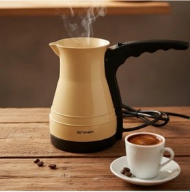 Resim Crown Elektrikli Cezve Kahve Makinesi Açık Gri 