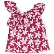 Resim Çiçekli Kız Çocuk Bluz Pembe 