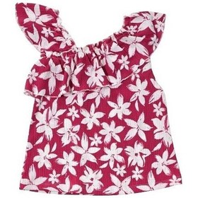 Resim Çiçekli Kız Çocuk Bluz Pembe 