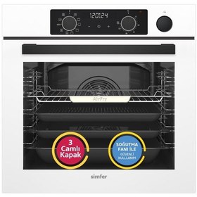 Resim Simfer Steam Master 8245 + 3654 Beyaz 2'li Ankastre Set 