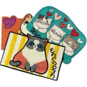 Resim Çınar Toptan Ticaret Sevimli Hayvan Tasarımlı Kapı Paspası 