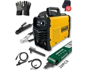Resim Dager MMA250 250 Amper Inverter Mini Çanta Kaynak Makinesi Seti | IGBT | Dijital Ekran | Elektrod + Maske + Eldiven 