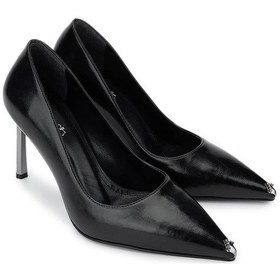 Resim Tamer Tanca Kadın Vegan Siyah Topuklu Ayakkabı 891 357 Bn Ayk Y25 Sıyah Cılt Siyah 