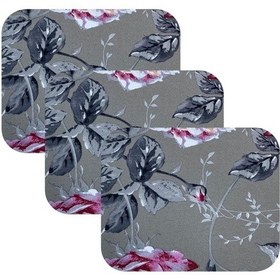 Resim Knsz oturma minderi 3 lü artis&mutlu yaprak gri kumaş tel bar taburesi sandalyesi için 