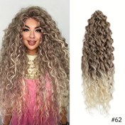Resim Jessica Saç 55.88cm Derin Dalgalı Dönme Örgü Sentetik Kıvırcık Saç Uzantıları, Yüksek Sıcaklık Lifinden Örgü Saç, Kadınlar İçin Temel Stil, 100g 