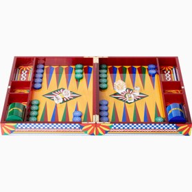 Resim Casa Carretto, İtalyan Tasarımı Dekoratif Tavla Seti - Çok Renkli / 37 x 28.5 cm 