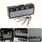 Resim 4 Adet Retro Gitar Duvar Anahtarlık Tutucu, Vintage Tarz Plastik Anahtar Deposu Müzik Jak Fiş Tasarımı, Elektrik Gerektirmez, Ev Dekoru Hediye Seti 