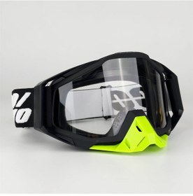 Resim Ccgloball Motosiklet Sürüş Gözlüğü Rüzgar Geçirmez Maske Dış Mekan Gözlüğü Siyah Yeşil-şeffaf 