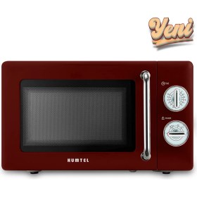 Resim Kumtel Kırmızı Retro Mikrodalga Fırın 20L Hm-08 