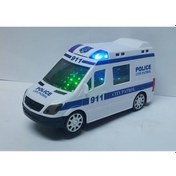 Resim Oyuncak Pilli Işıklı Siren Sesli Polis Minibüs 