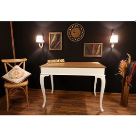 Resim Wooding-Mobilya Wooding 100 Cm Masif Beyaz Naturel Yemek Masası 