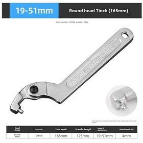 Resim Aubyhe Sentian 7 İnç Hareketli Yarı Ay Kapak Açıcı, Akıllı Su Sayacı Ve Boru Bağlantı İşleri İçin Dayanıklı Alaşım Tokma Aleti 19-51mm 