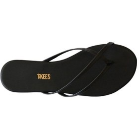 Resim Tkees Çift Bant Terlik Çit Bantlı Parmak Arası Terlik Siyah Siyah 
