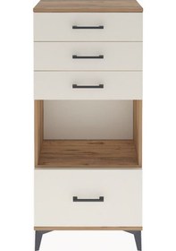 Resim Arges Dolap Tek Raflı 4 Çekmeceli 60x30x134 Çam-aytaşı Çam 