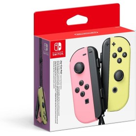 Resim Nintendo Switch JoyCon Pastel Pink Yellow Pembe Sarı Pastel 