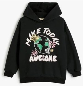 Resim Koton Kız Çocuk Sweatshirt Siyah 4wkg10327ak 24ky59000670 Y5901 Siyah 