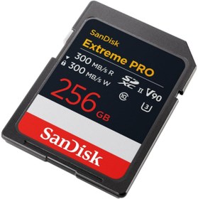 Resim Sandisk Extreme Pro 256gb 300mb/s V90 UHS-II SDXC Hafıza Kartı 