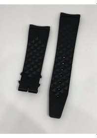 Resim Iwc Uyumlu Siyah Silikon Saat Kordonu 22mm 