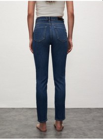 Resim Ltb Ronna X Dar Paça Yüksek Bel Jean Pantolon 010095164016012 55728 Orta Mavi 