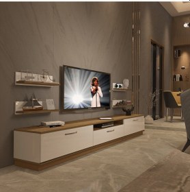 Resim Decoraktiv Trendstyle 270r Mdf Tv Ünitesi Tv Sehpası Pera - Beyaz 