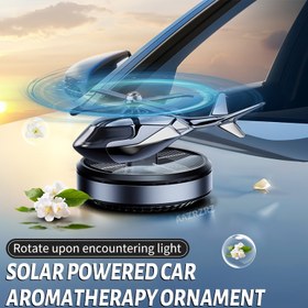 Resim Güneş enerjisiyle çalışan araba hava temizleyici, yaratıcı araba parfümü süslemesi, stresi hafifletir ve kokuları arındırır, arabalar, ofisler ve evler için uygundur 