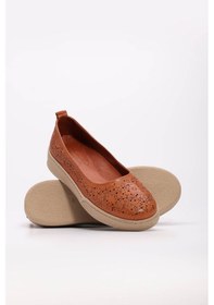 Resim Fast Step Hakiki Deri Kadın Babet Ayakkabı 657za3331 Taba 