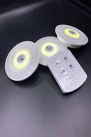 Resim Mobee Uzaktan Kumandalı Yapışkanlı Kablosuz Led Spot Lambalar 3 Led +1 