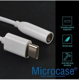 Resim Xiaomi Mi 8 Lite Type-C Kulaklık Dönüştürücü 3.5 Mm Jack Adaptör 