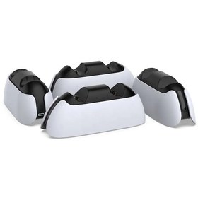 Resim Ps5 Kol Şarj Edici Stand Dock Led Işıklı Göstergeli Çift Kol Şarj 