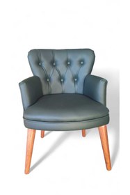 Resim ARYANS HOME Yeşil Deri Ahşap Ayaklı Ofis Koltuk Takımı Büro Koltuk Ve Kanepeleri Deri Ofis Büro Mobilyası 