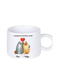 Resim Sevgililere Özel Tasarımlı Motto Kahve Fincanı Saydam 